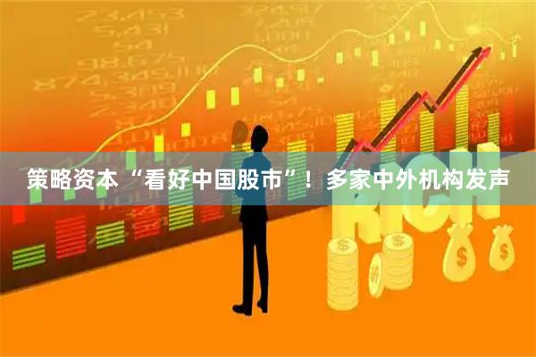 策略资本 “看好中国股市”！多家中外机构发声