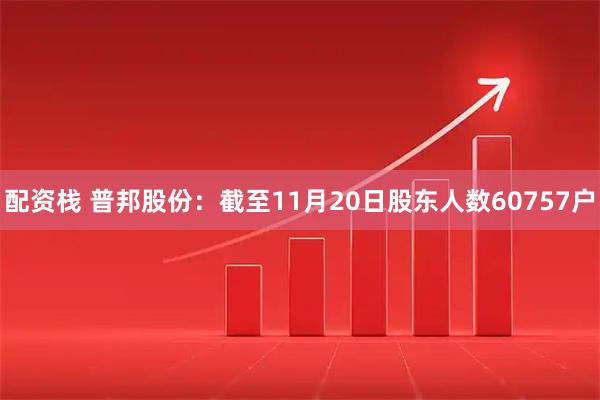 配资栈 普邦股份：截至11月20日股东人数60757户